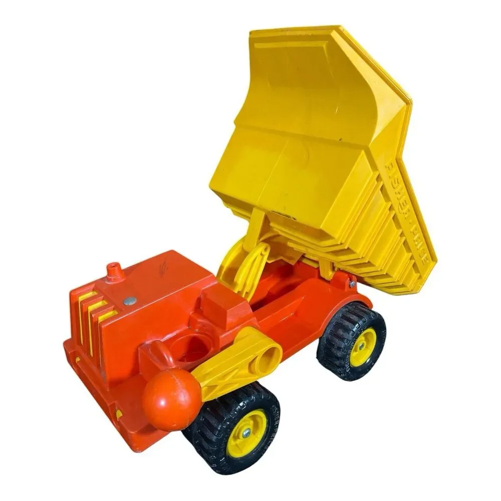 Vintage 1970’s Fisher Price Husky Helper Toy Dump Truck Bed Tilts 302